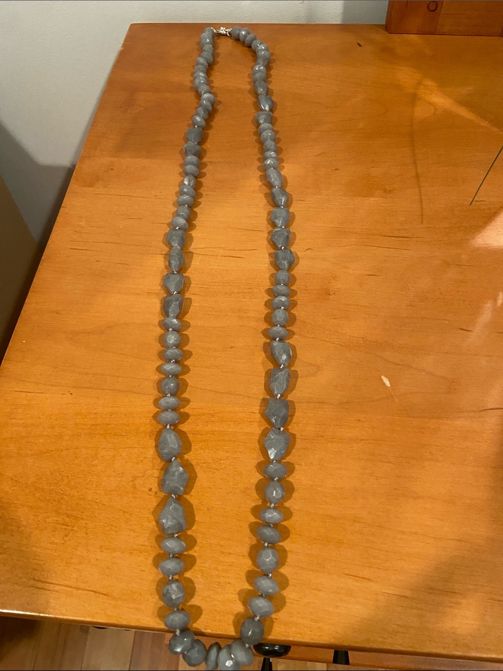 Gray Beaded Long Necklace - Women Jewelry
